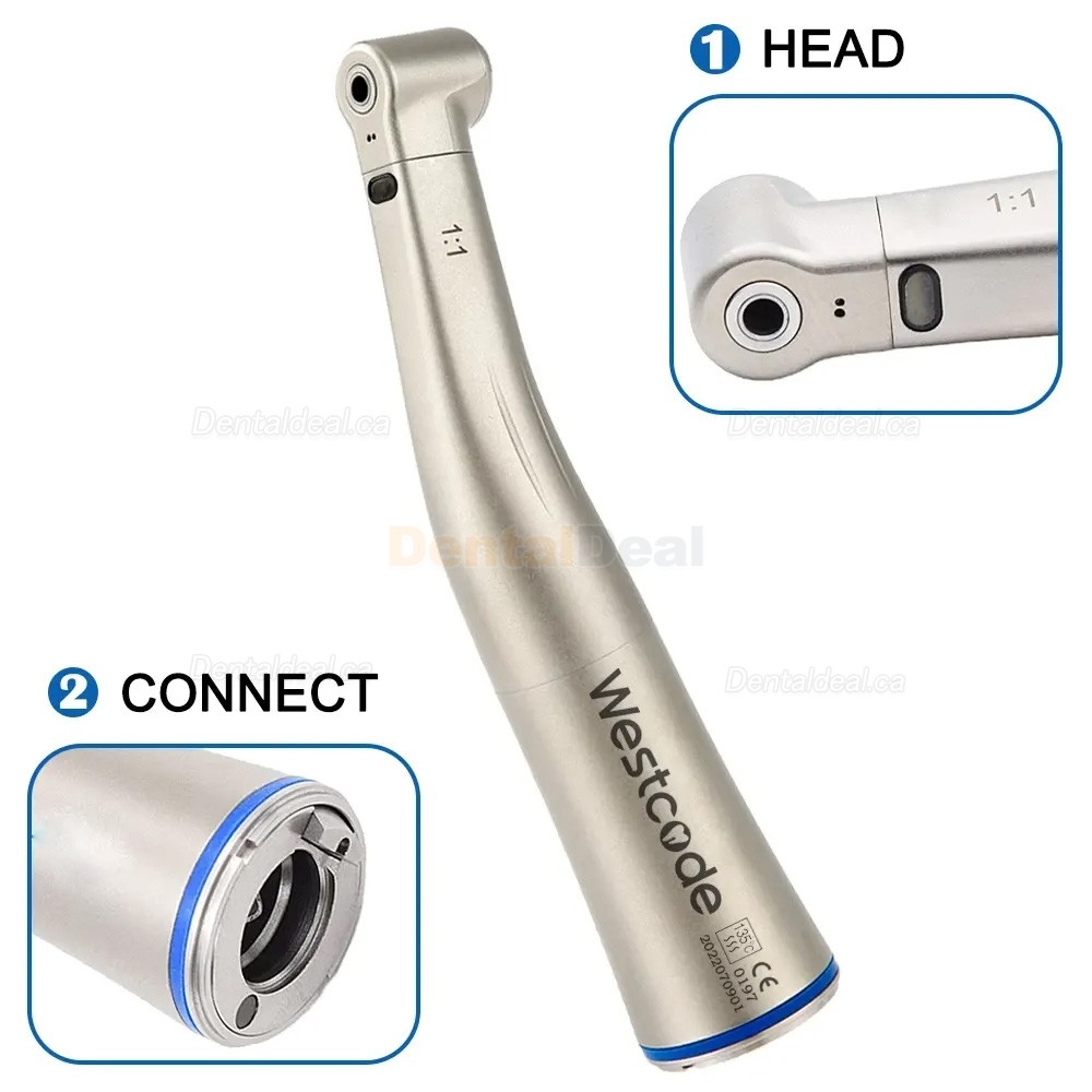 Westcode Contra Angle 1:1 Handpiece with Fiber Optic Inner Water Spray